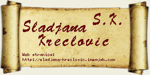 Slađana Kreclović vizit kartica